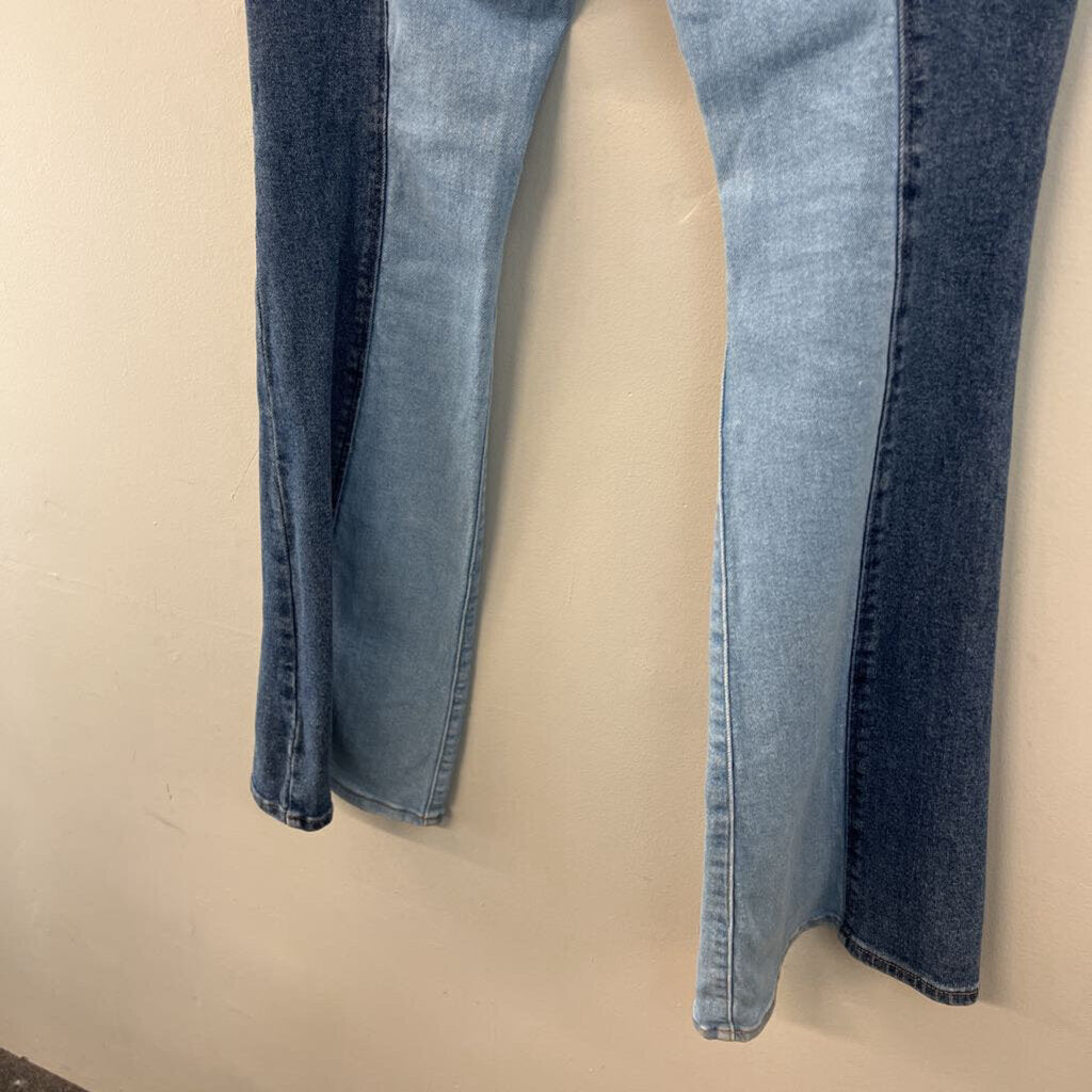Altar'd State Two Toned Flared Jeans 27