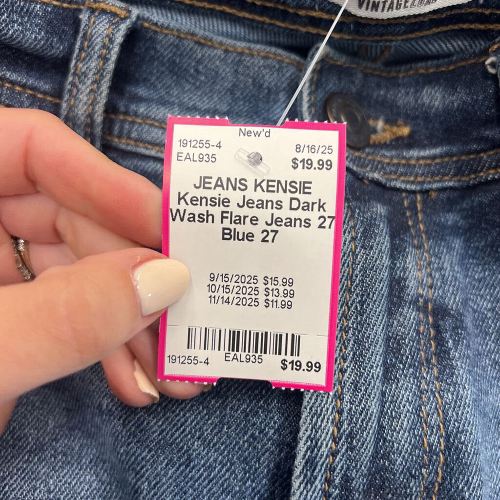 Kensie Jeans Dark Wash Flare Jeans 27