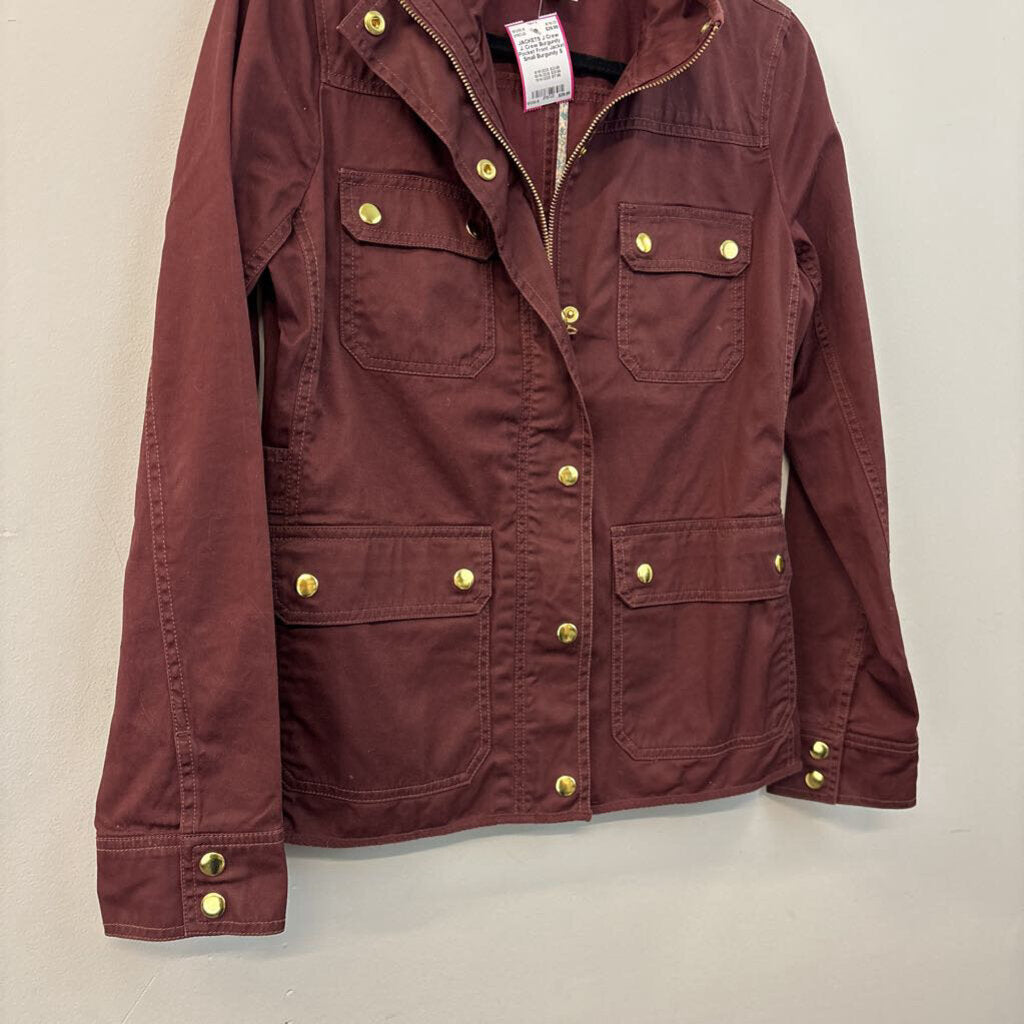 J. Crew Burgundy Pocket Front Jacket Small
