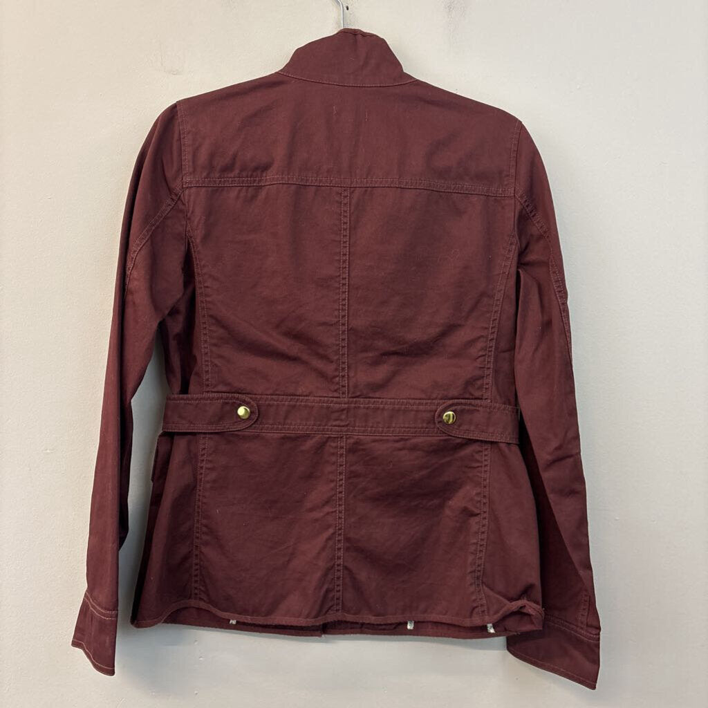 J. Crew Burgundy Pocket Front Jacket Small