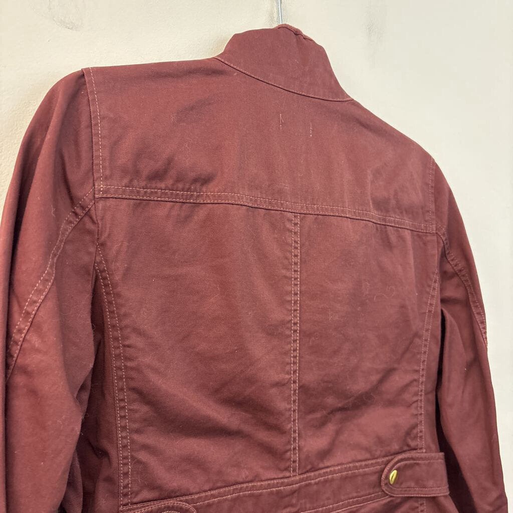 J. Crew Burgundy Pocket Front Jacket Small