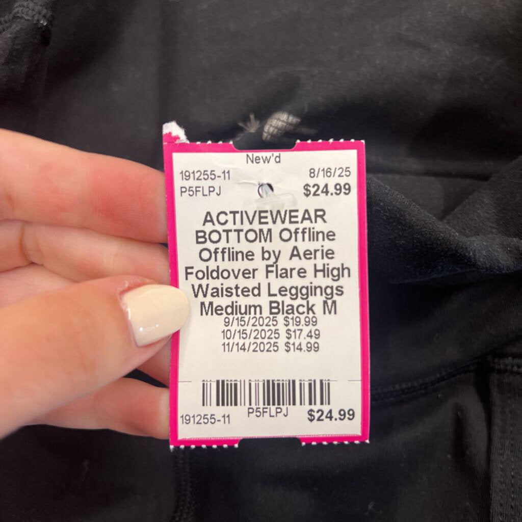Offline by Aerie Foldover Flare High Waisted Leggings Medium