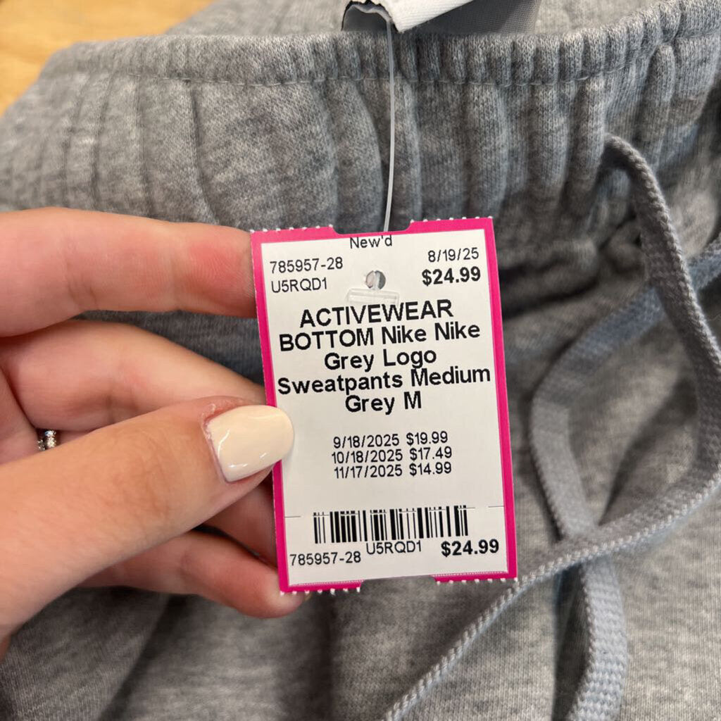 Nike Grey Logo Sweatpants Medium