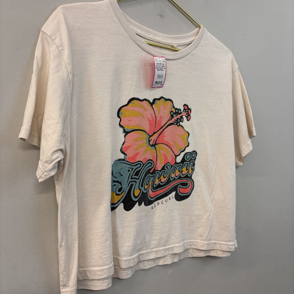 Rip Curl Cropped Hawaii Graphic Tee Small