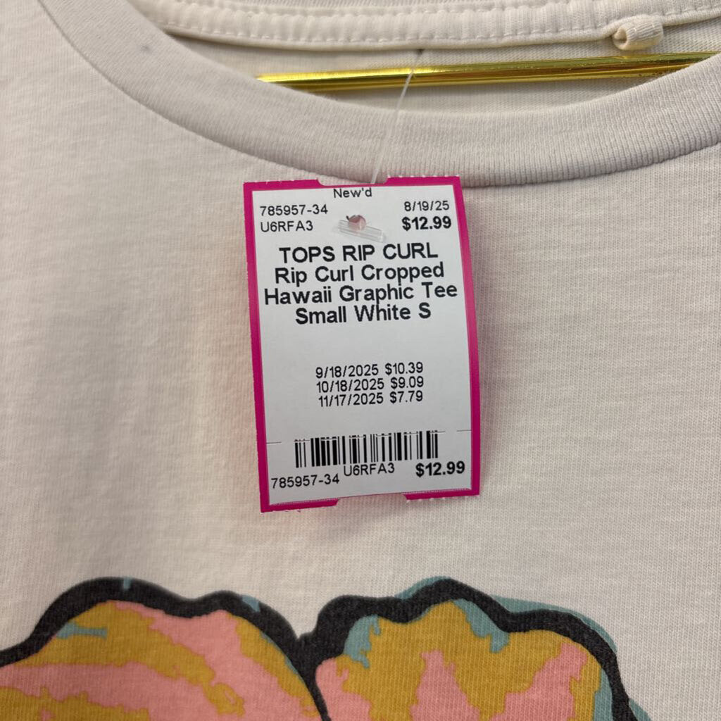 Rip Curl Cropped Hawaii Graphic Tee Small