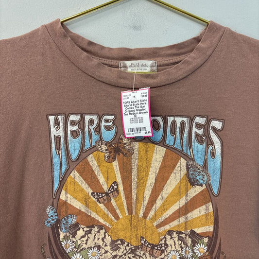 Altar'd State Here Comes The Sun Cropped Graphic Tee Medium