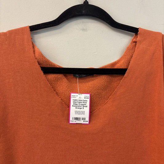 Wild Fable Raw Edge Cropped Sweatshirt Small