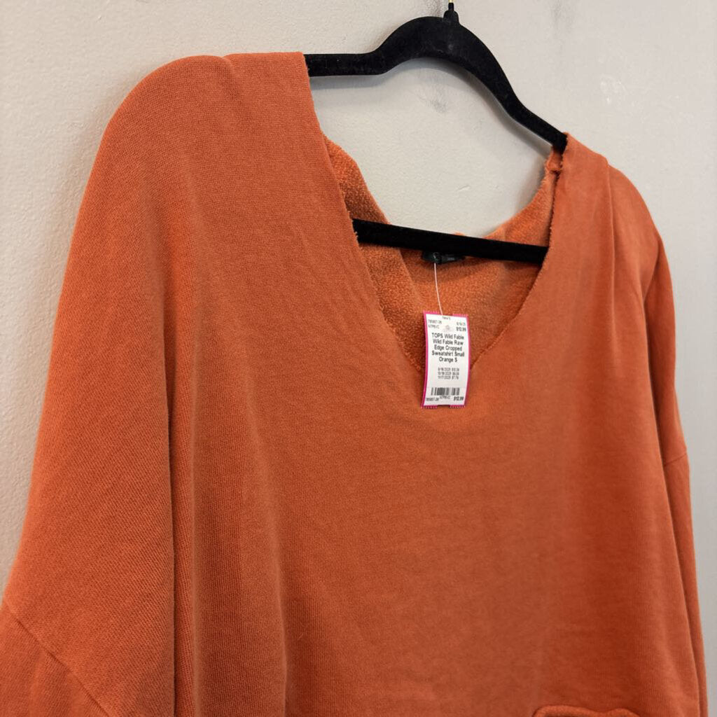 Wild Fable Raw Edge Cropped Sweatshirt Small