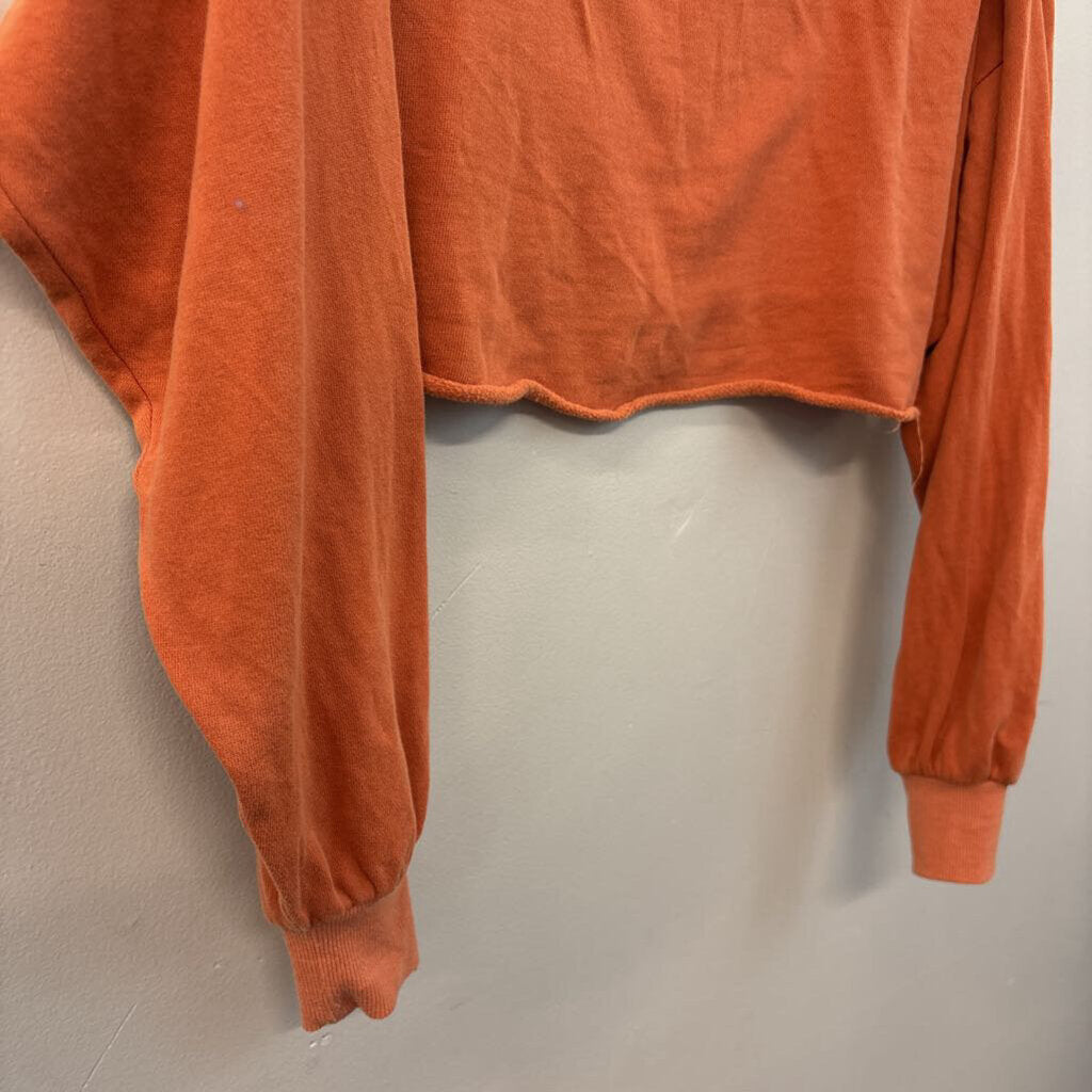 Wild Fable Raw Edge Cropped Sweatshirt Small