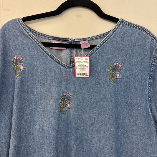 Vintage Premier International Embroidered Denim Dress 2XL