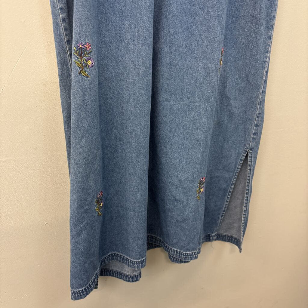 Vintage Premier International Embroidered Denim Dress 2XL