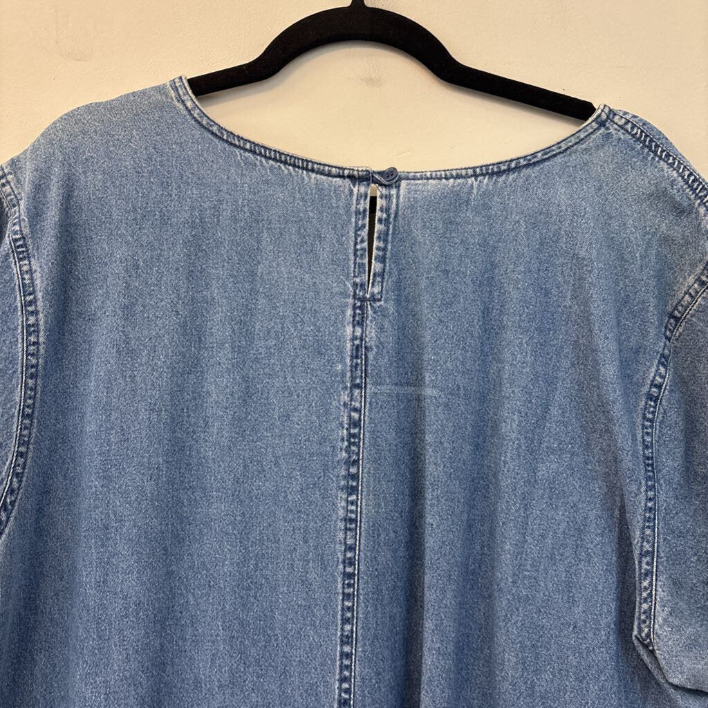 Vintage Premier International Embroidered Denim Dress 2XL