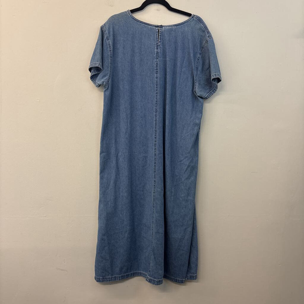 Vintage Premier International Embroidered Denim Dress 2XL