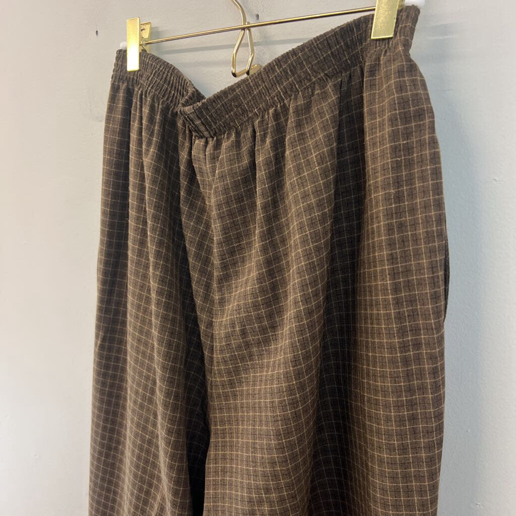 Vintage Bon Worth Checked Pull On Pants Large