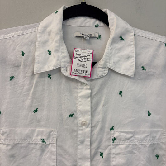 Madewell Embroidered Cactus Button Up Medium