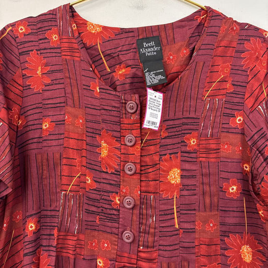 Vintage Brett Alixander Floral Print Dress 12P