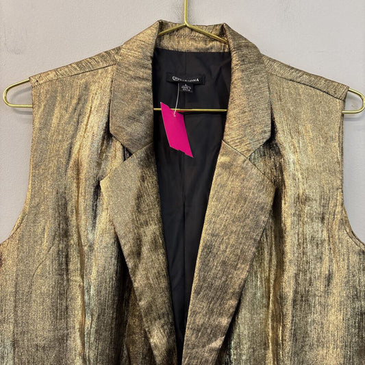 Versona Metallic Double Breasted Vest Large