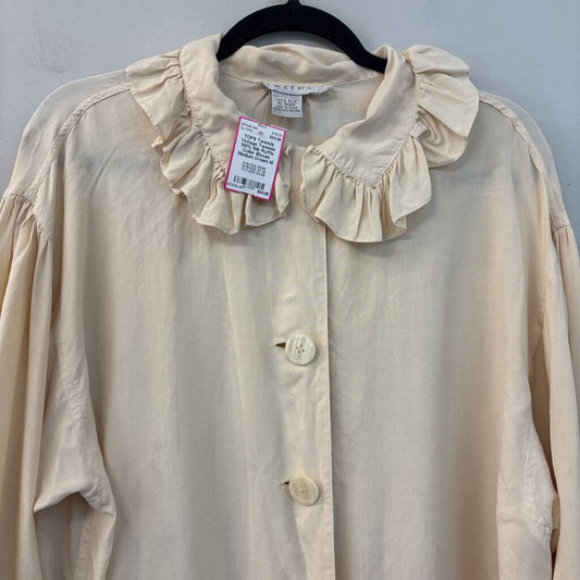 Vintage Tweeds 100% Silk Ruffle Collar Blouse Medium