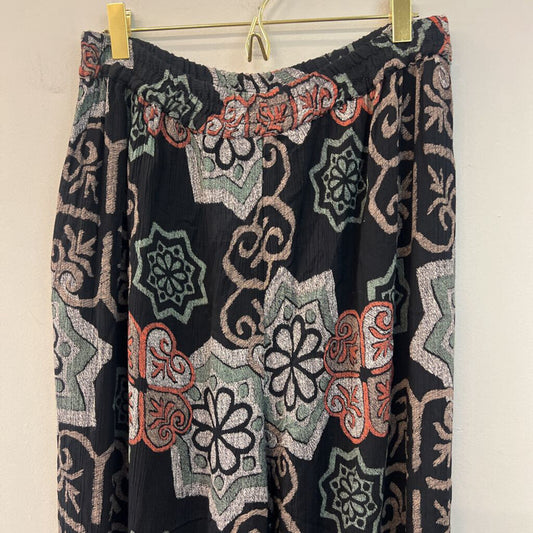Vintage Sportique Printed Pull On Pants Medium
