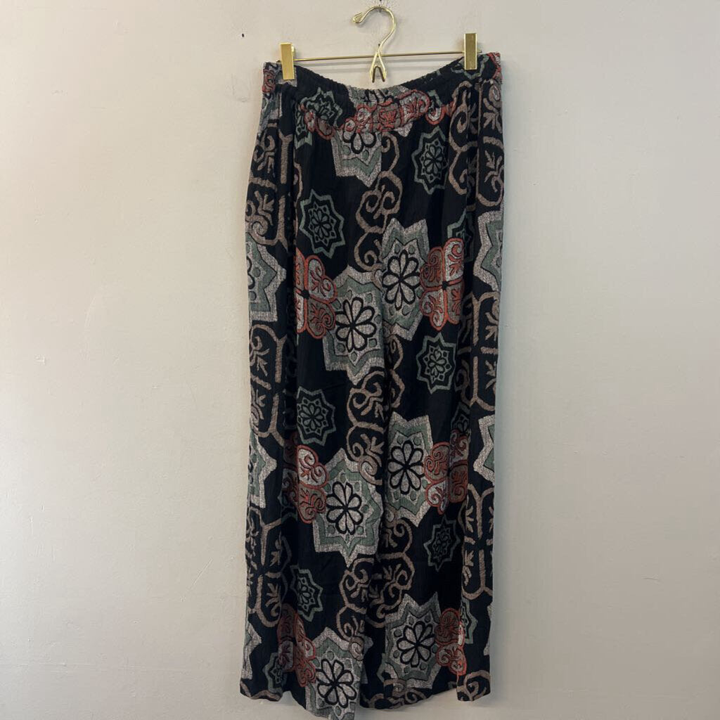 Vintage Sportique Printed Pull On Pants Medium
