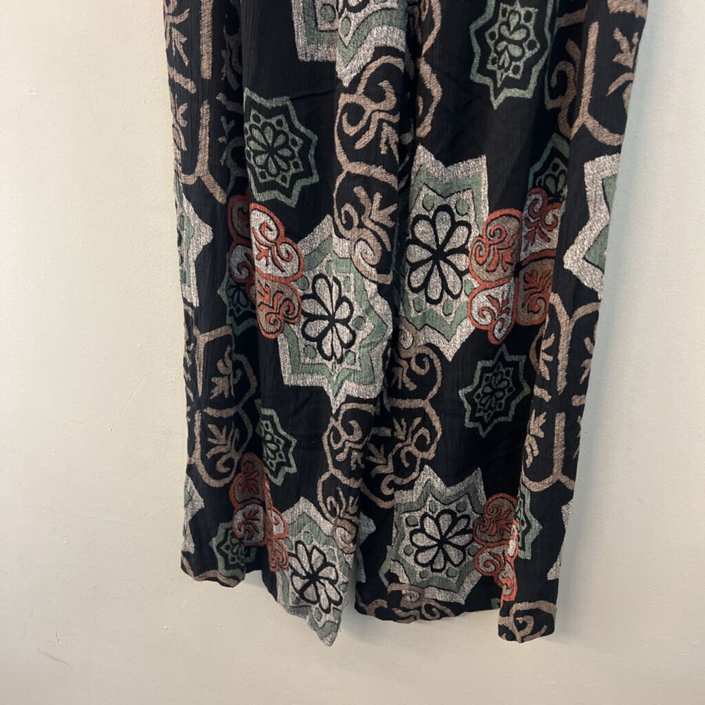 Vintage Sportique Printed Pull On Pants Medium