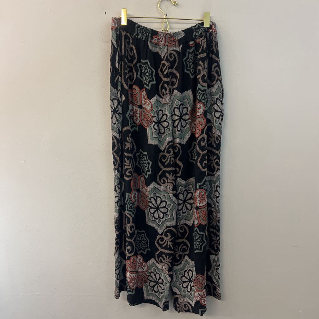 Vintage Sportique Printed Pull On Pants Medium