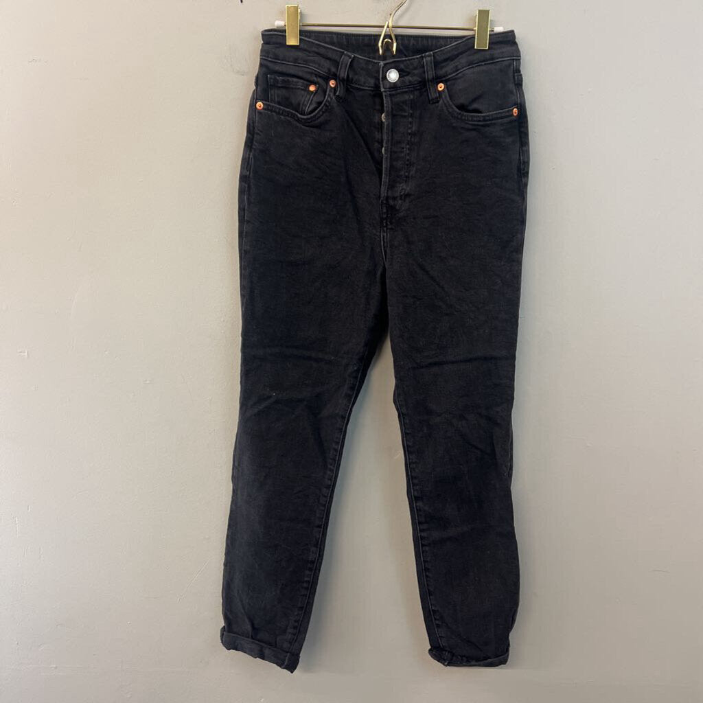 H&M Black Ultra High Waist Mom Jeans 4