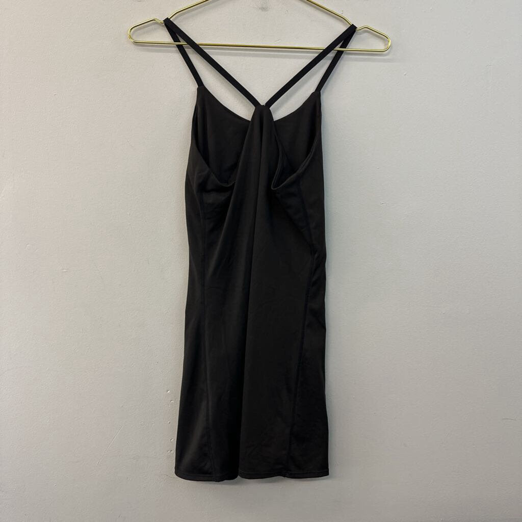 Black Stretchy Athletic Dress With Shorts Small