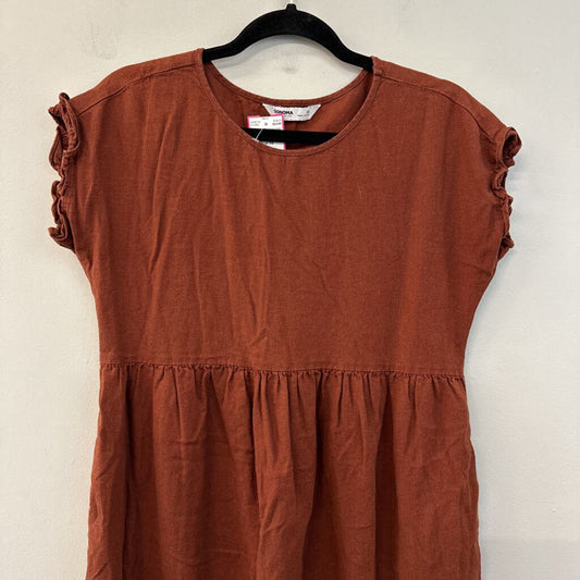 Sonoma Linen Blend Ruffle Babydoll Dress Extra Small