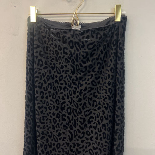 No Boundaries Burn Out Cheetah Print Skirt Extra Small