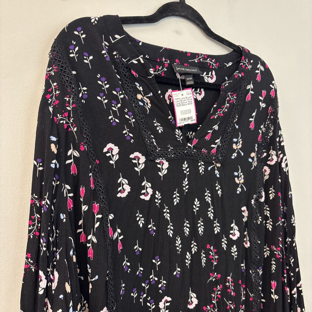 Lane Bryant Floral Long Sleeve Tunic 26/28