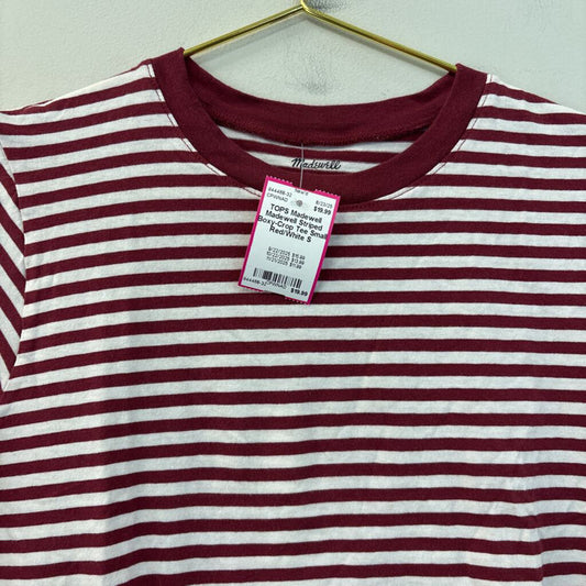 Madewell Striped Boxy-Crop Tee Small