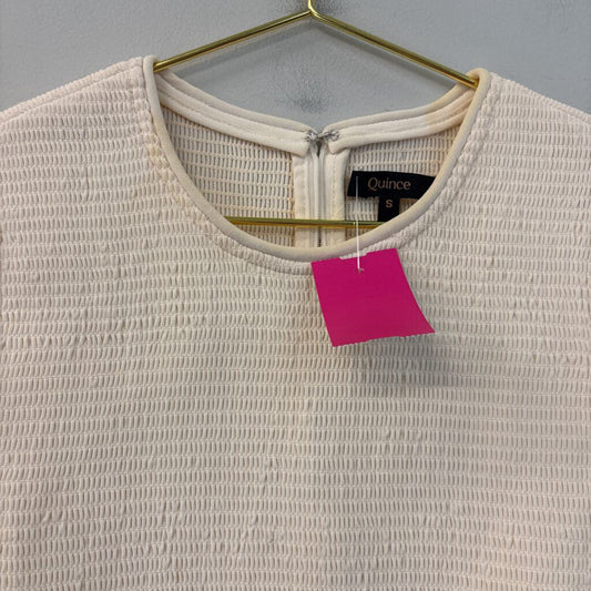Quince Smocked Long Sleeve Ruffle Top Small