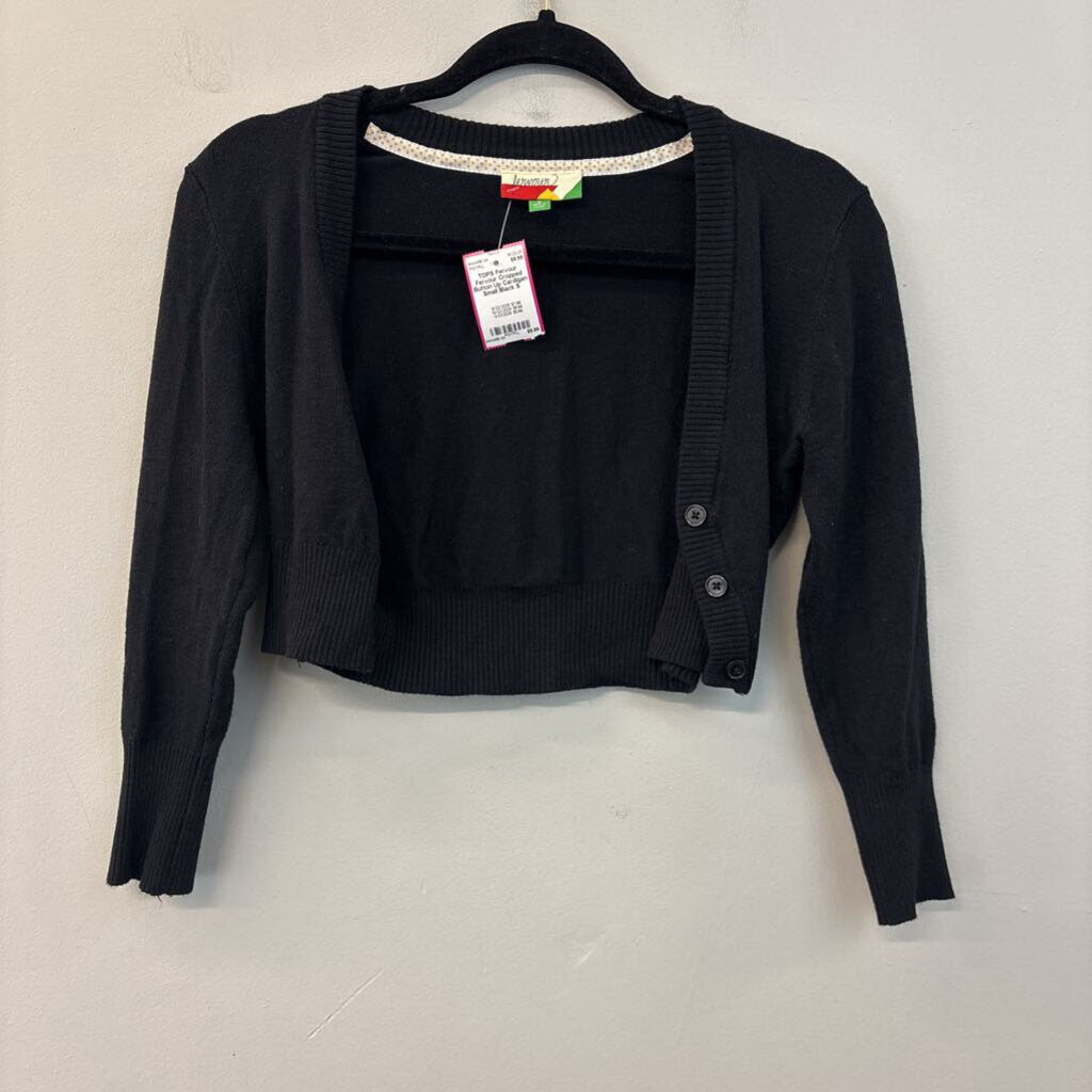 Fervour Cropped Button Up Cardigan Small