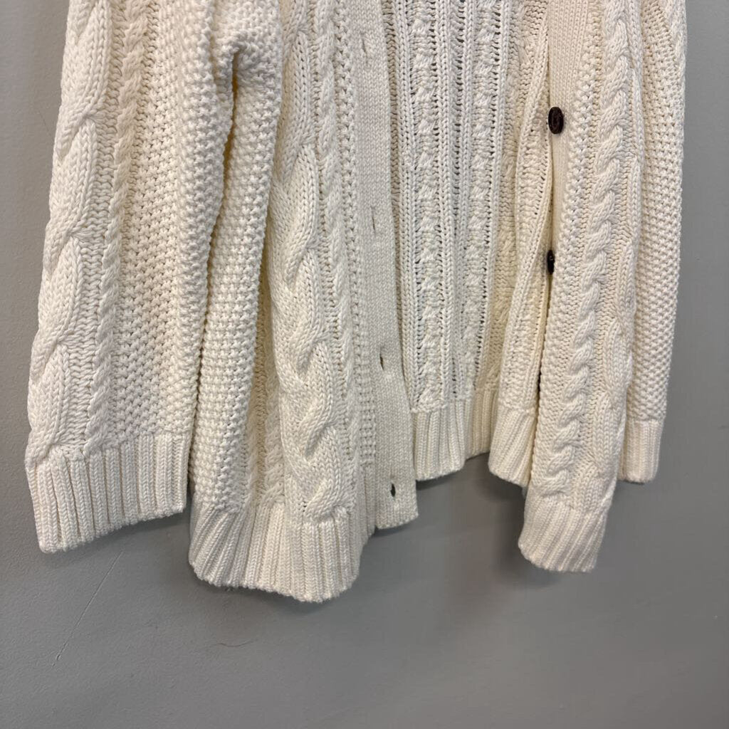 Quince Cable Knit Long Cardigan Extra Small
