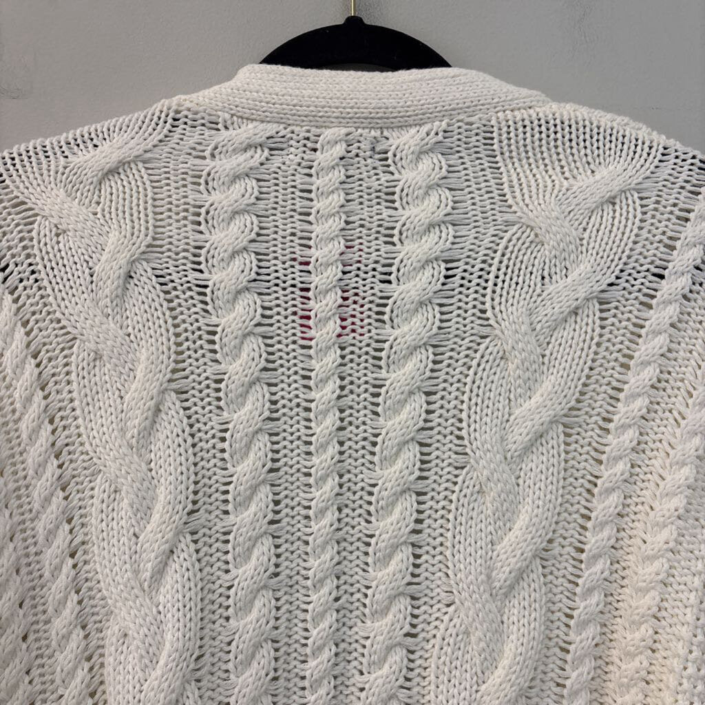 Quince Cable Knit Long Cardigan Extra Small
