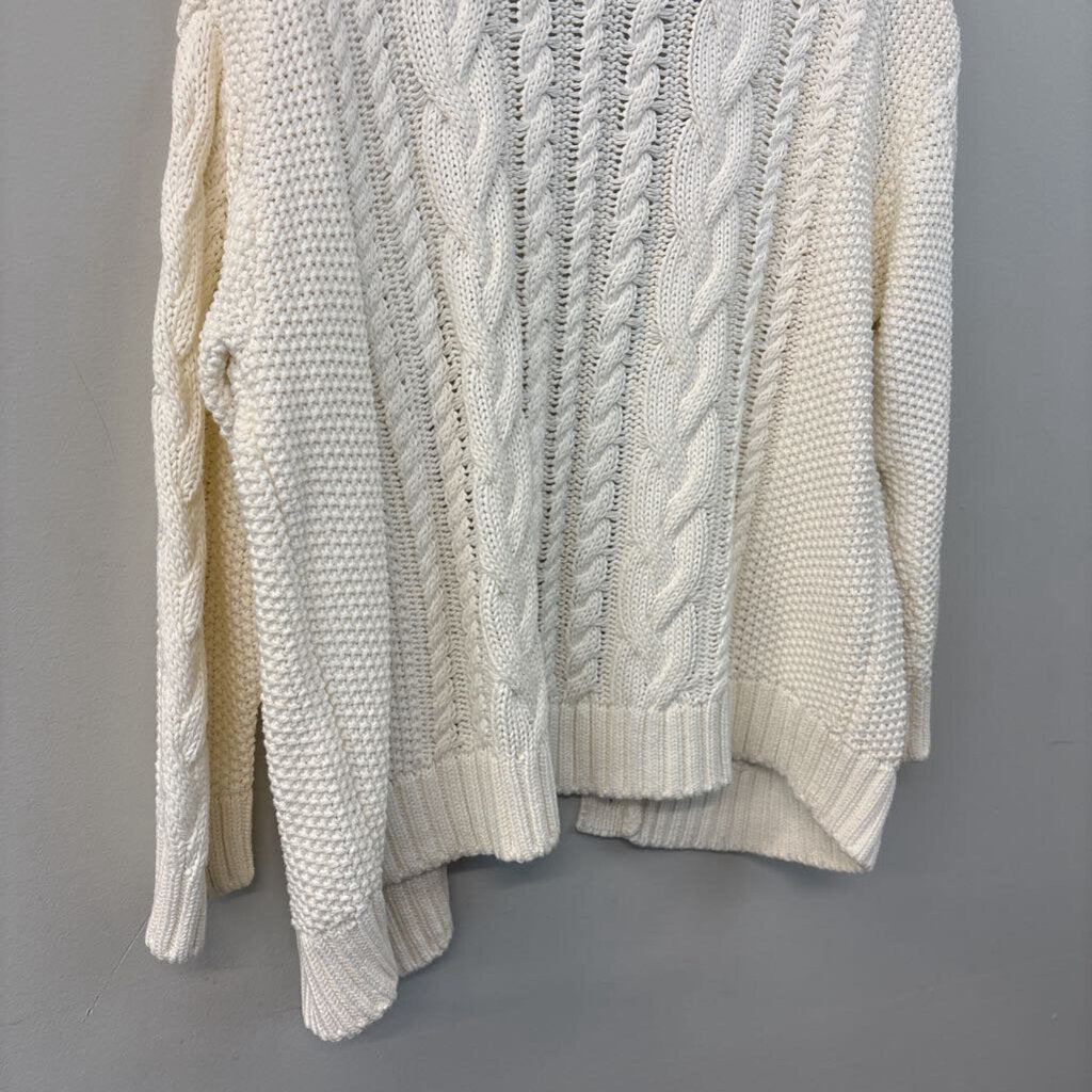 Quince Cable Knit Long Cardigan Extra Small
