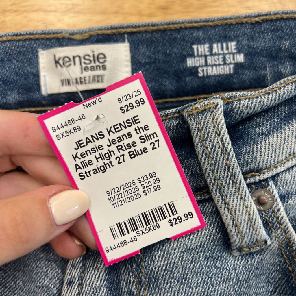 Kensie Jeans the Allie High Rise Slim Straight 27