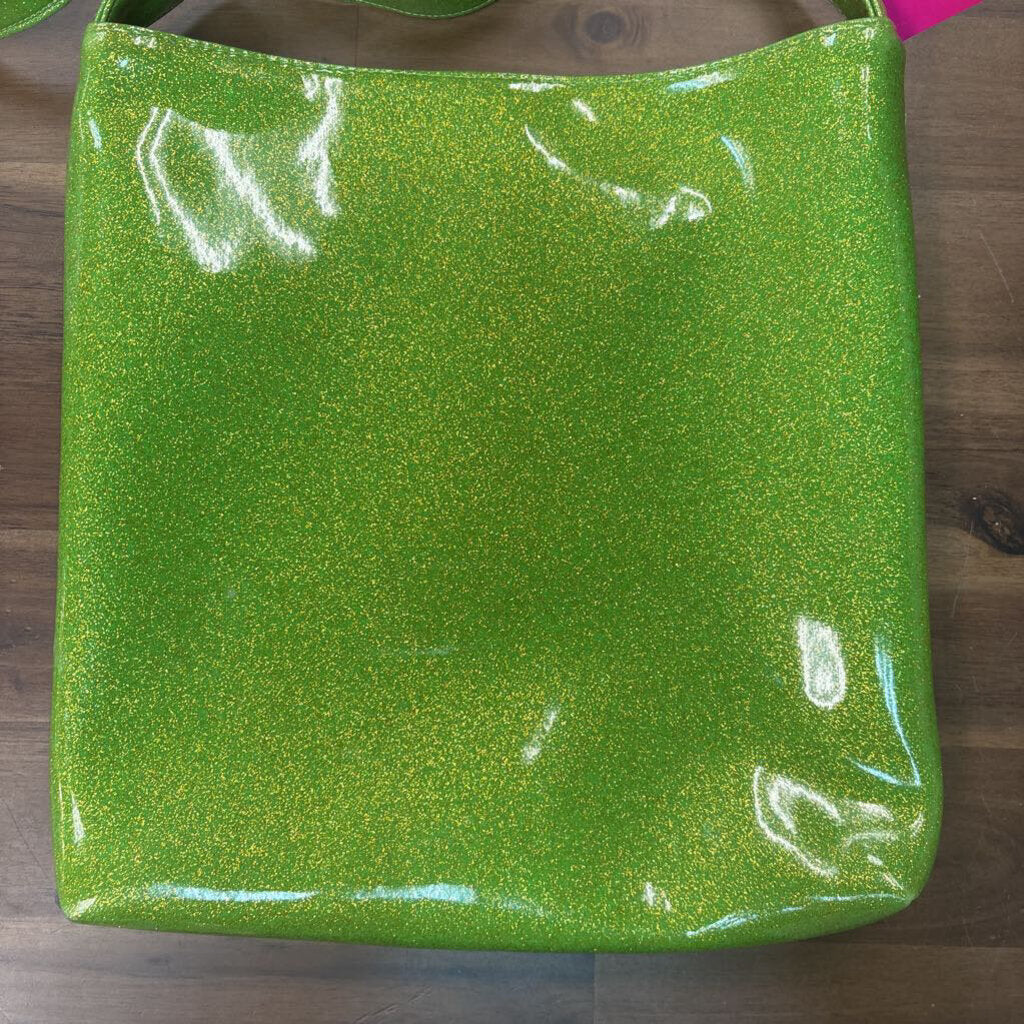 Glittersweet Vinyl Flower Crossbody Bag