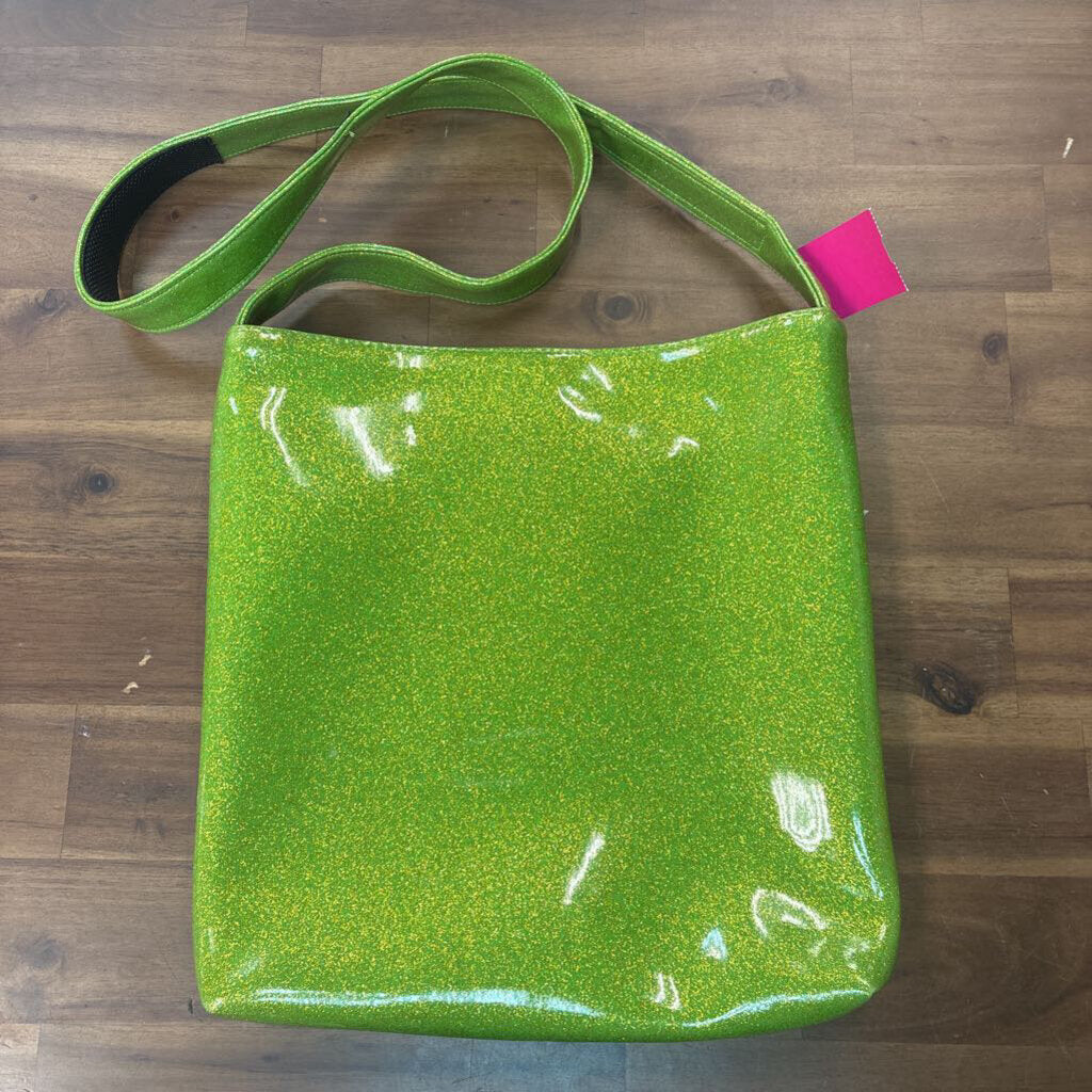 Glittersweet Vinyl Flower Crossbody Bag