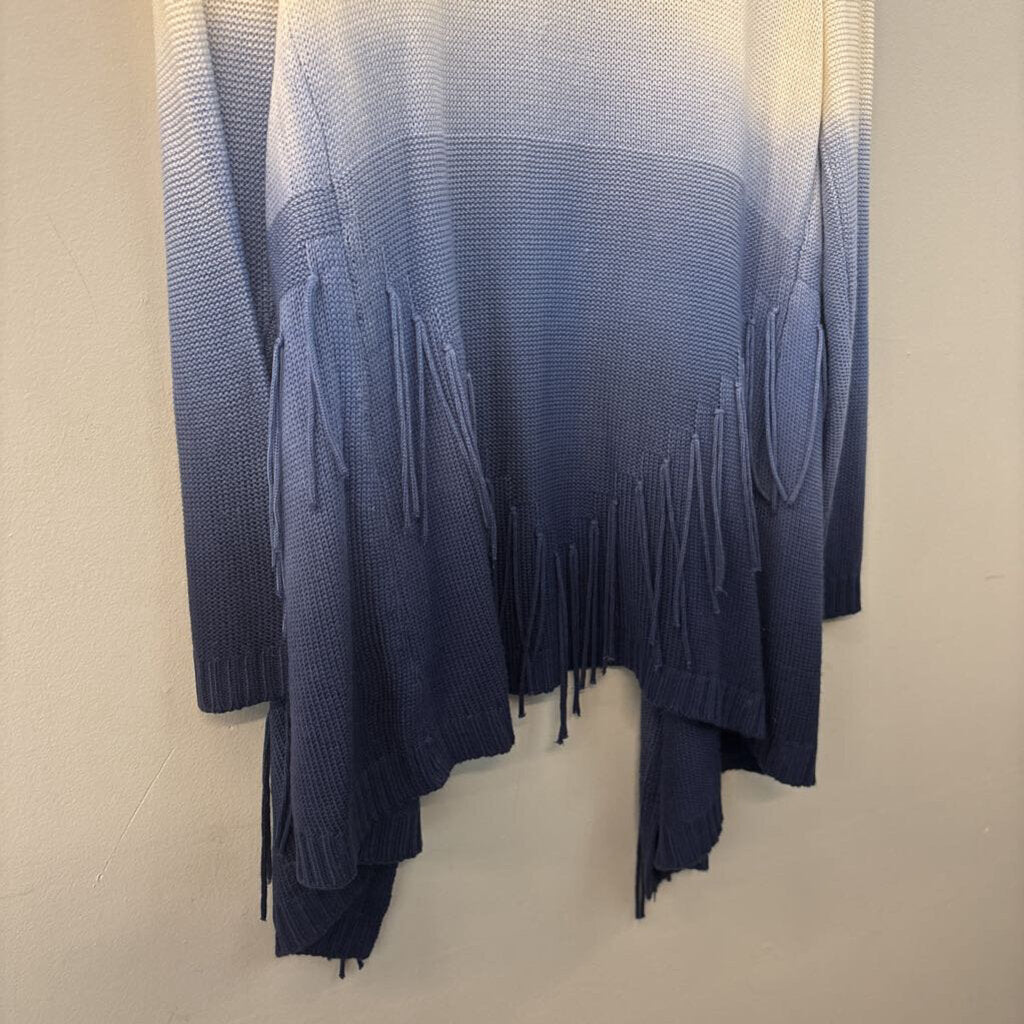 Valerie Stevens Ombre Fringe Cardigan Large