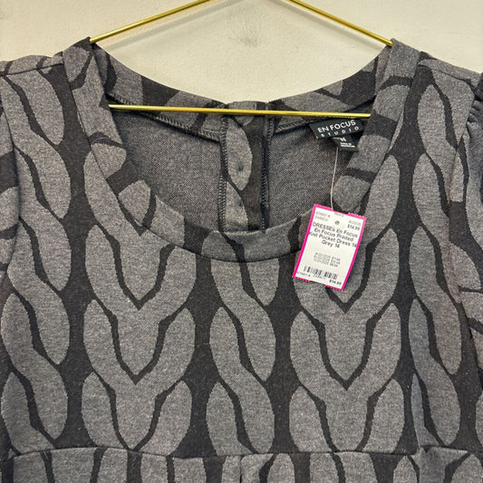 En Focus Printed Knit Pocket Dress 14