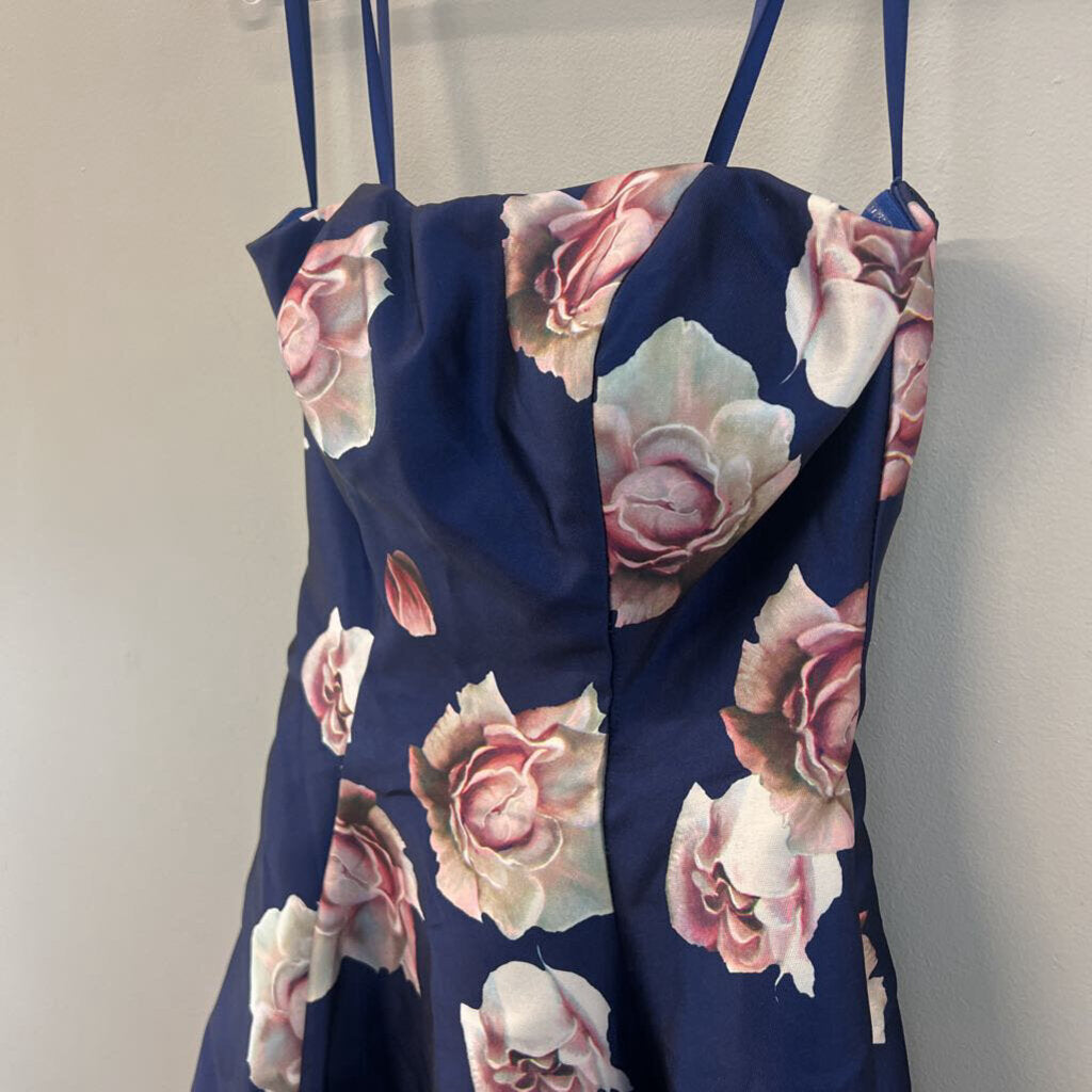 Glamour by Terani Floral Short Dress Small