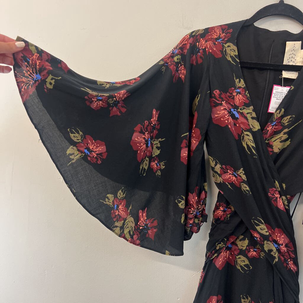Free People Floral Wrap Maxi Dress Extra Small