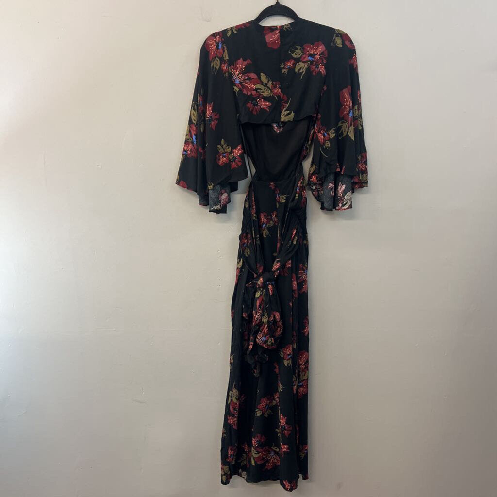 Free People Floral Wrap Maxi Dress Extra Small