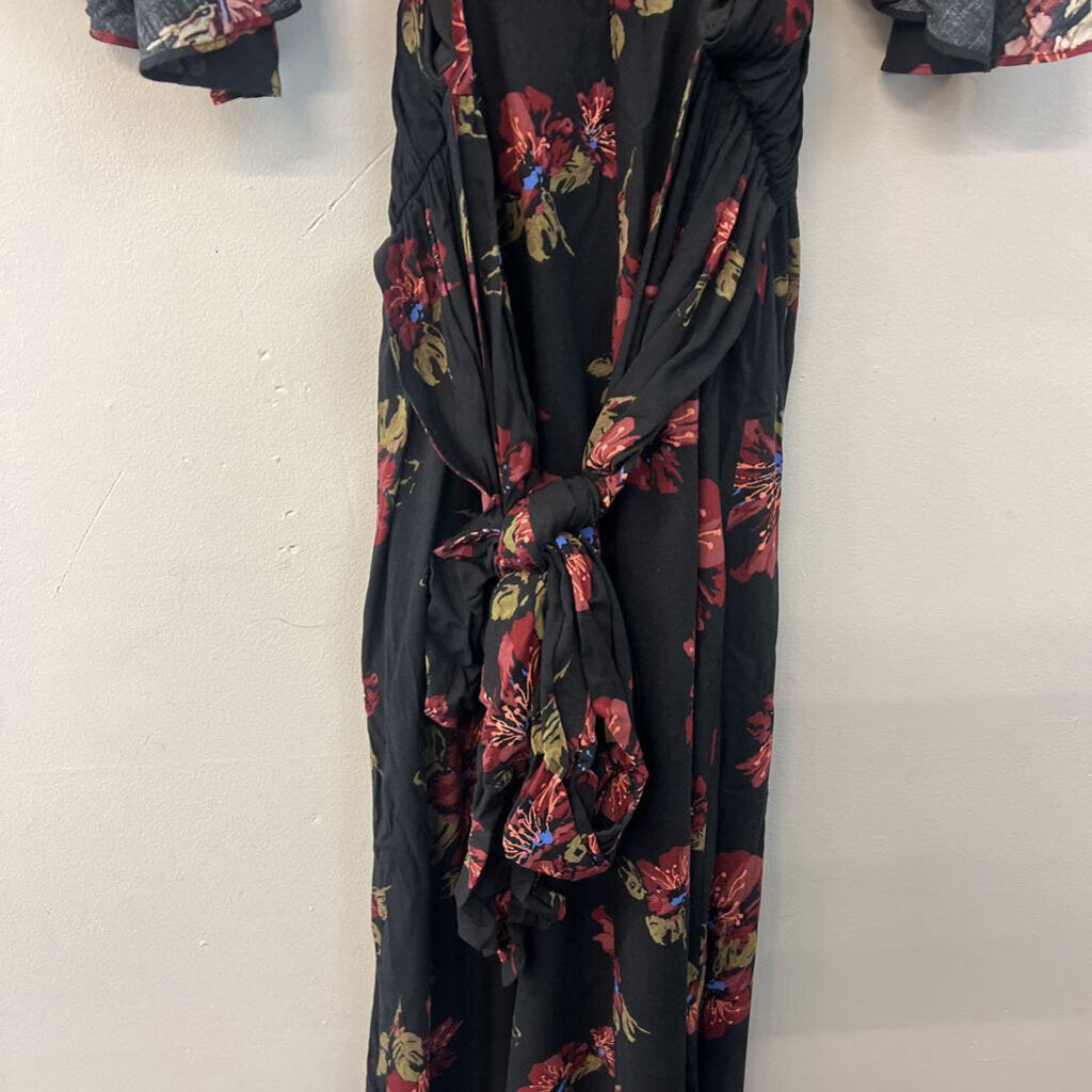 Free People Floral Wrap Maxi Dress Extra Small