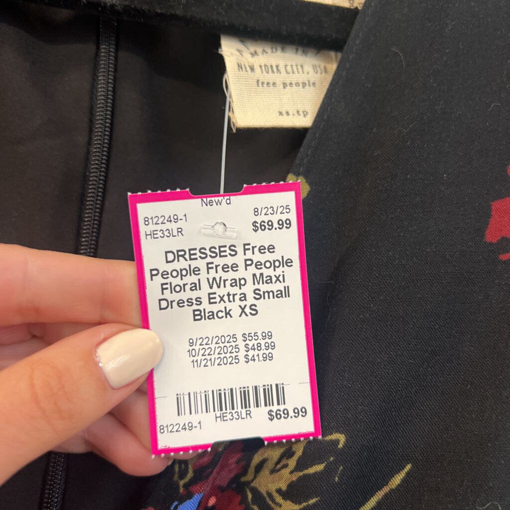 Free People Floral Wrap Maxi Dress Extra Small