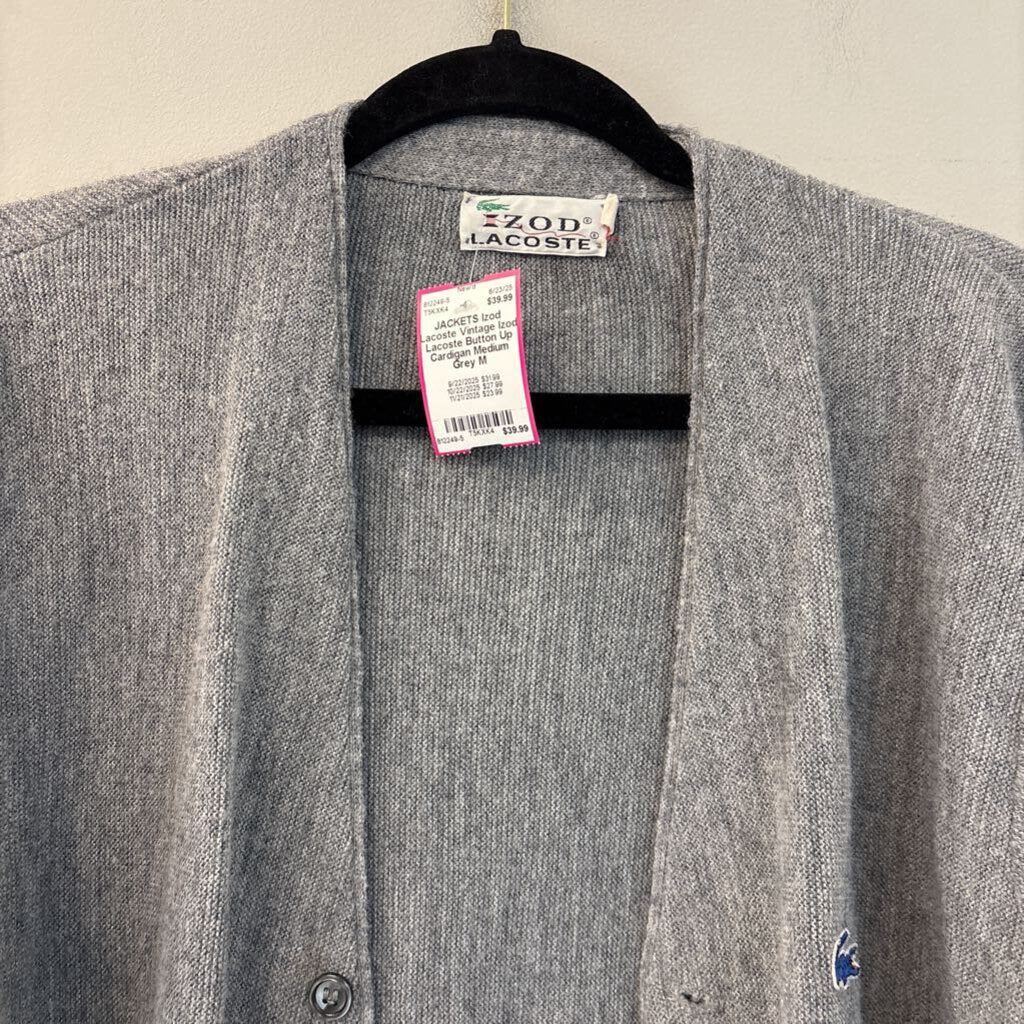 Vintage Izod Lacoste Button Up Cardigan Medium