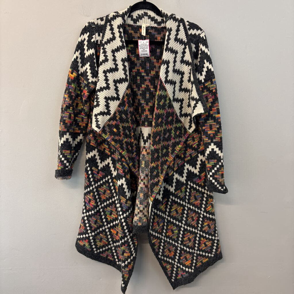 My Beloved Western Print Knit Long Duster One Size
