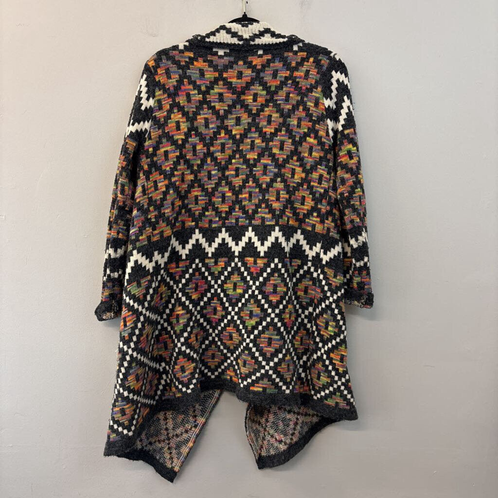 My Beloved Western Print Knit Long Duster One Size